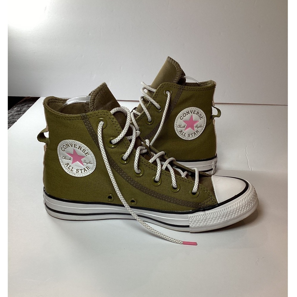 Converse Olive Green High Top Sneakers - Picture 8 of 16